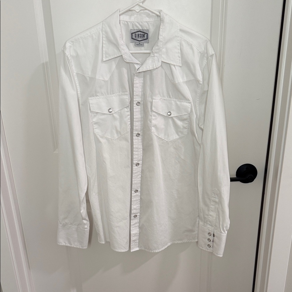 Gibson White Casual Button Down Shirt